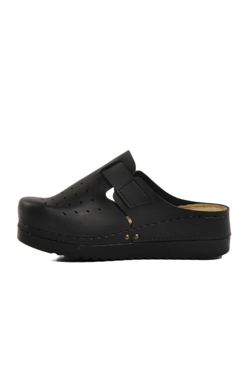 AyakmodBlack Anatomical Unisex Sabo Slippers 07-008 G