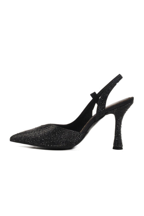 Black Thin Heeled Womens Evening Shoes 658227 Z