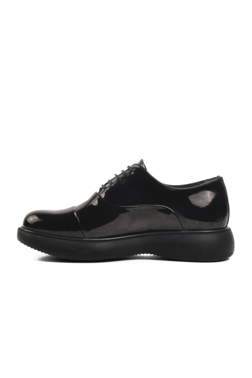 Black Patent Leather Mens Casual Shoes P720 M
