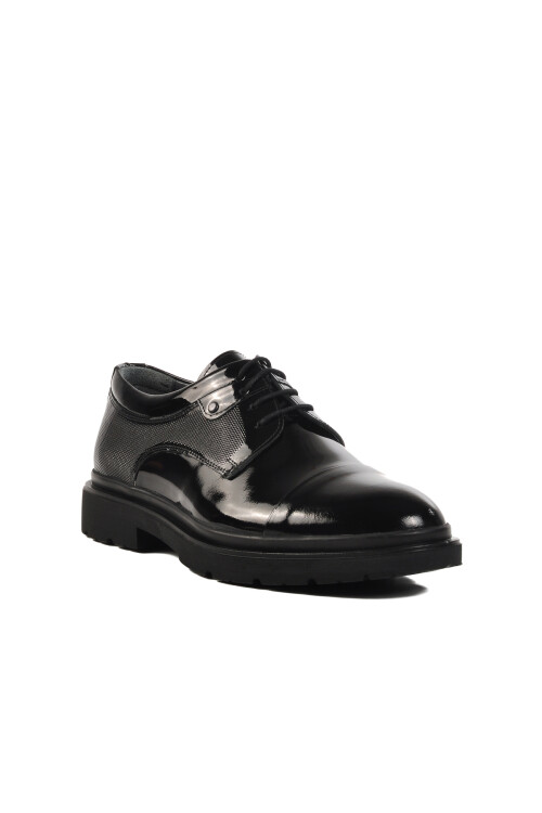 Black Patent Leather Genuine Leather Mens Classic Shoes 015 M
