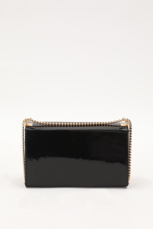 Black Patent Leather Womens Shoulder Bag 930182