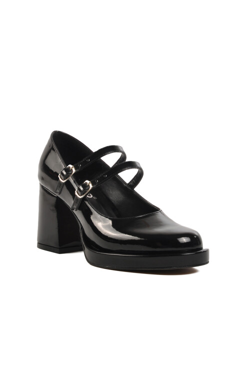 حذاء سهرة نسائي بكعب عالٍ أسود 336526 Z