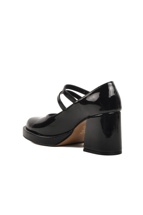 حذاء سهرة نسائي بكعب عالٍ أسود 336526 Z