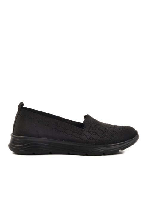 Black Lightweight Knitted Womens Casual Shoes 2410 Z