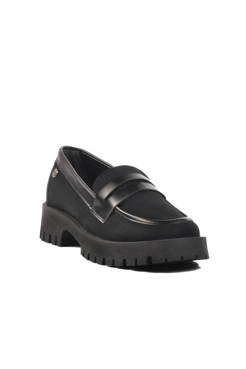 Black Suede Womens Casual Shoes PC-54320 Z