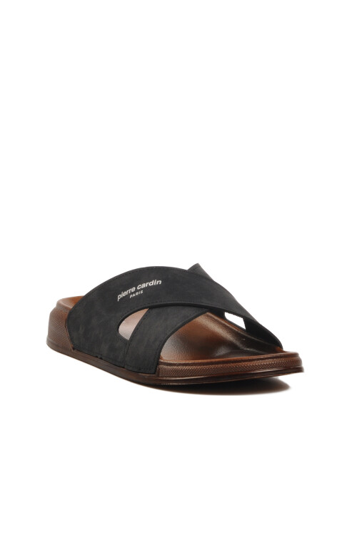 Black Lightweight Mens Casual Slippers PC-7412 M