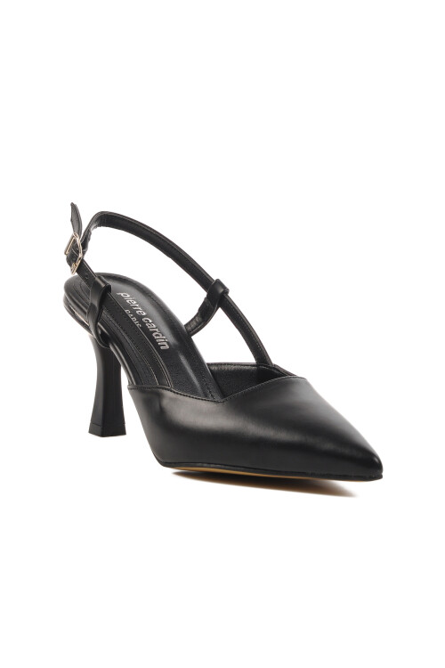 Black Thin Heeled Womens Evening Shoes PC-54723 Z