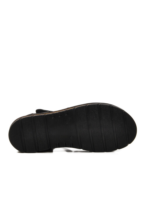 Siyah Cırtlı Kadın Sandalet 492127 Z