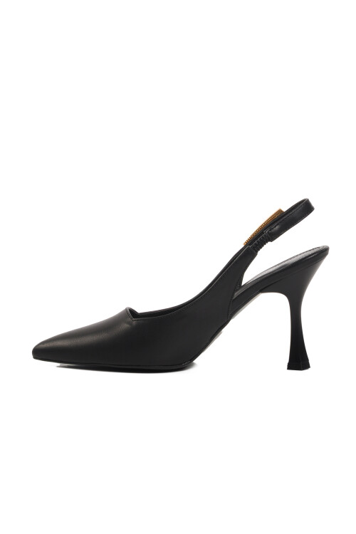 Black Thin Heeled Womens Evening Shoes 248186 Z