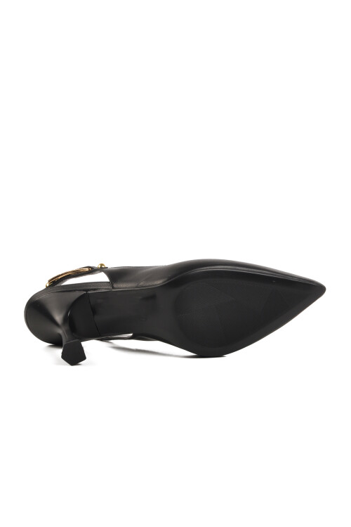 Black Thin Heeled Womens Evening Shoes 248186 Z