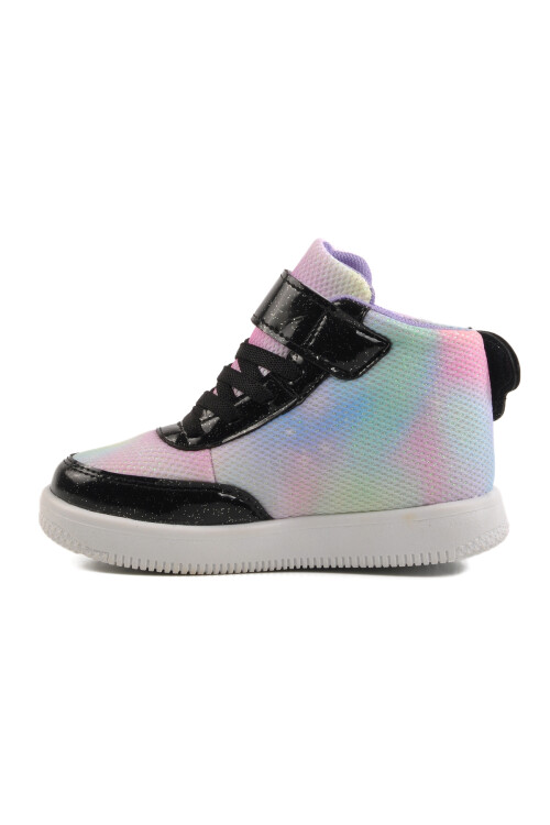 Black Velcro Ankle Girls Sneakers 6503 P