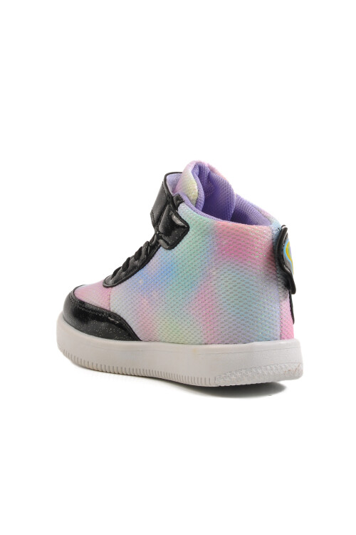 Black Velcro Ankle Girls Sneakers 6503 P