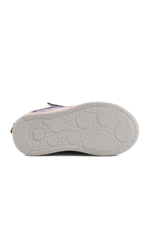 Black Velcro Ankle Girls Sneakers 6503 P