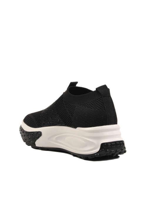 Black Knit Lightweight Womens Sneakers 25Y305-4 Z
