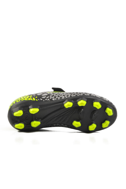 Black-Green Velcro Kids Cleats Crystal F