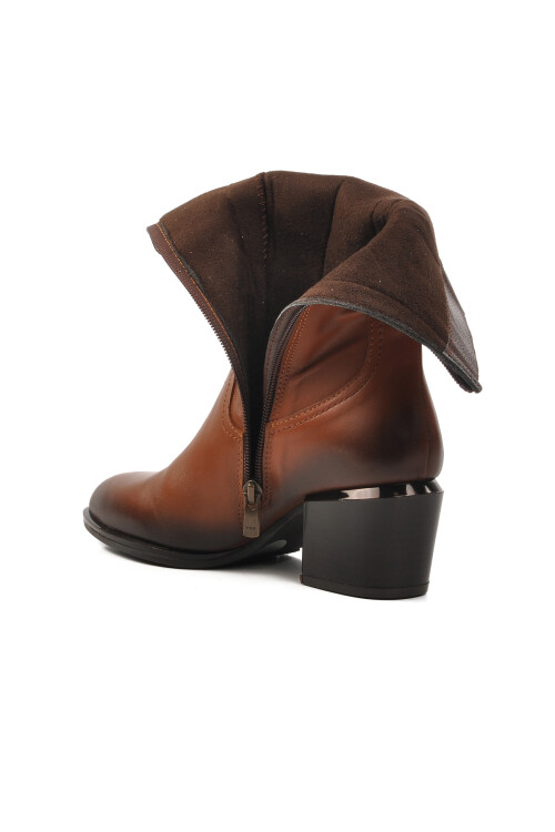 Tan Genuine Leather Womens Boots 1928157K Z