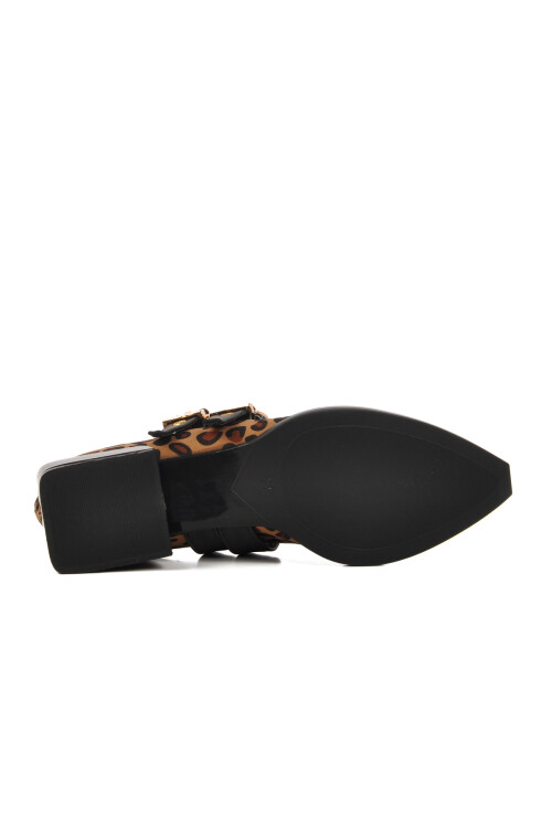 Taba Leopaer Desenli Kemerli Kadın Babet 458324 Z