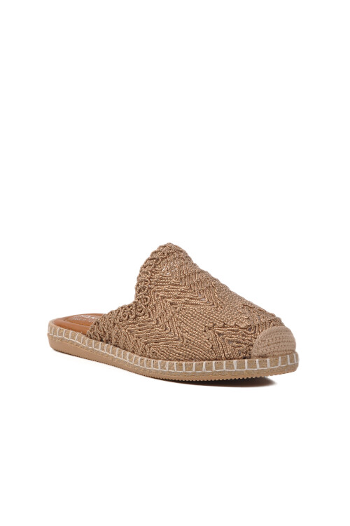 AyakmodTan Closed Front Knitted Women's Slippers 542042 Z