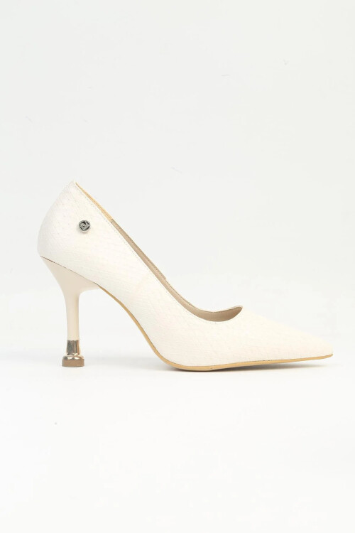 Beige Thin Heel Womens Evening Shoes PC-54022 Z