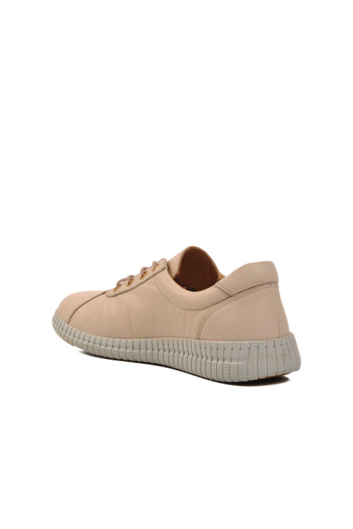 Beige Genuine Leather Womens Casual Shoes 2216114Y Z
