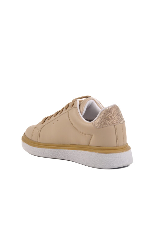 Beige Lace-Up Womens Sneakers 707 Z