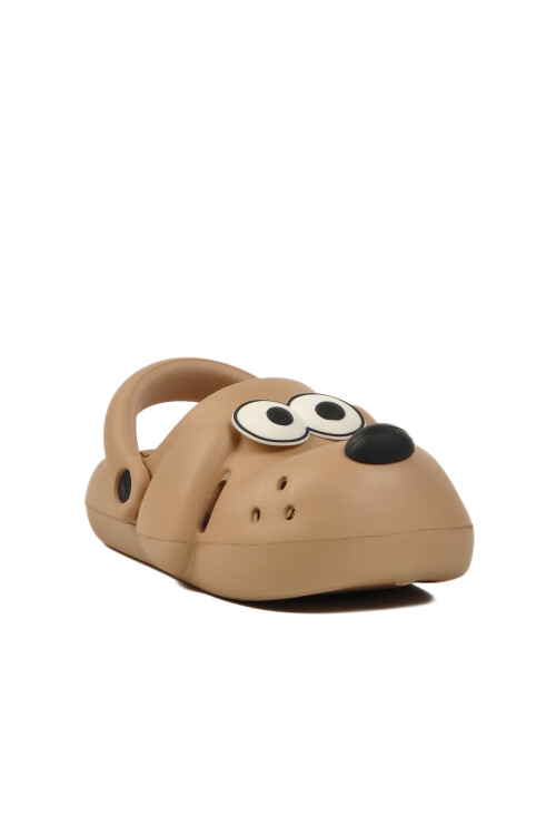 Bej Unisex Çocuk Sabo Terlik Doggy B