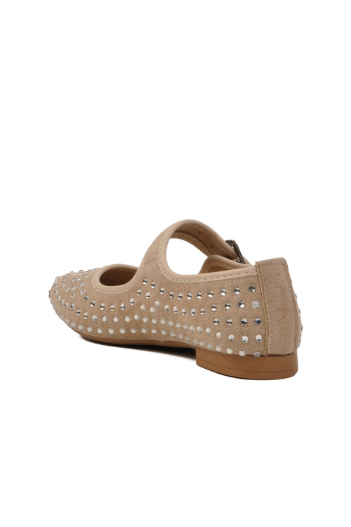 راقصة باليه نسائية مطرزة بأحجار بيج 354159 Z