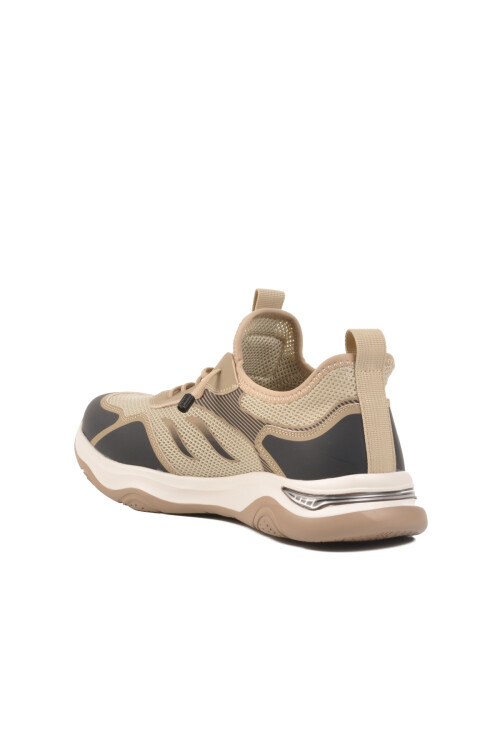 Beige Lightweight Flexible Breathable Mens Sports Shoes 25Y522 M