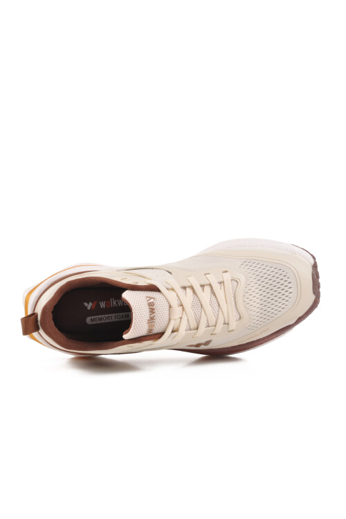 Beige Mesh Lightweight Flexible Memory Foam Mens Sneakers Tirispol M