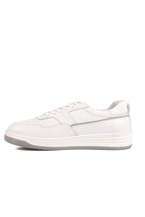 White Genuine Leather Mens Casual Shoes LO2140-2090 M