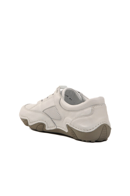 White Genuine Leather Womens Casual Shoes 128 Z