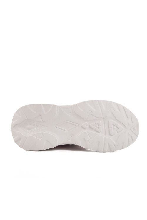 Beyaz Lila Cırtlı Fileli Kız Çocuk Spor Ayakkabı Ruffon F