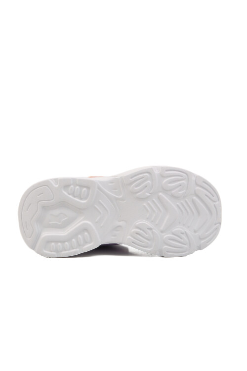 White Lilac Mesh Velcro Girls Sneakers Ruffon P