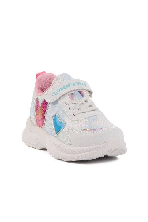 حذاء رياضي للبنات من قماش شبكي باللون الأبيض والأزرق من Ruffon F