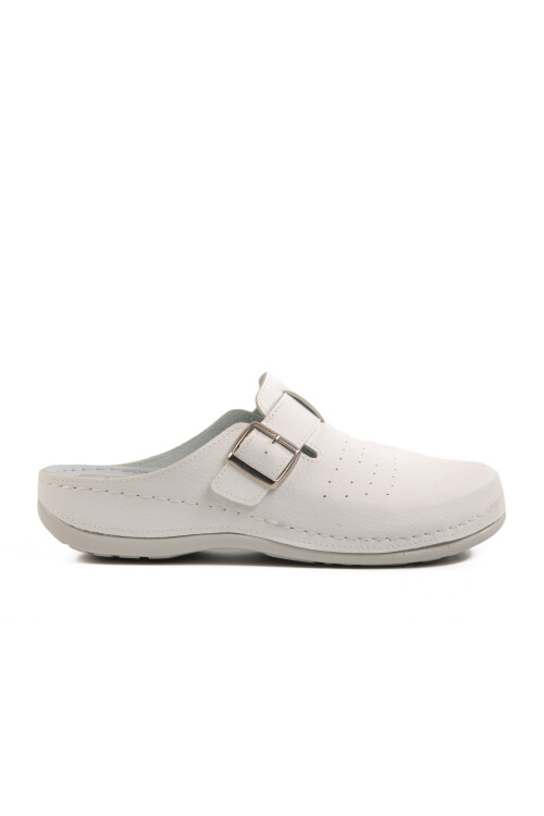 White Anatomical Mens Sabo Slippers 52.002 M