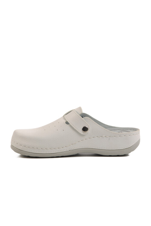 White Anatomical Womens Sabo Slippers 32.003 Z