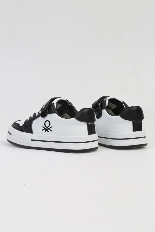 White Black Velcro Childrens Sports Shoes BNI-10029 P