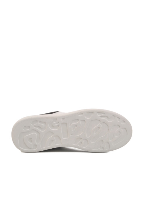 Beyaz Siyah Hakiki Deri Erkek Sneaker Premium 02028 M