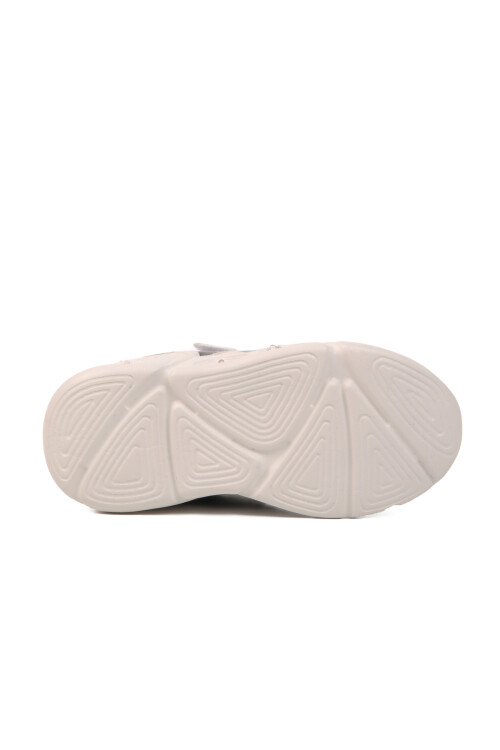 White Lighted Velcro Unisex Kids Sneakers Ruby P