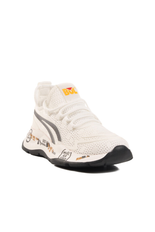 حذاء رياضي رجالي خفيف الوزن من إسفنج الذاكرة باللون الأبيض 241432 M