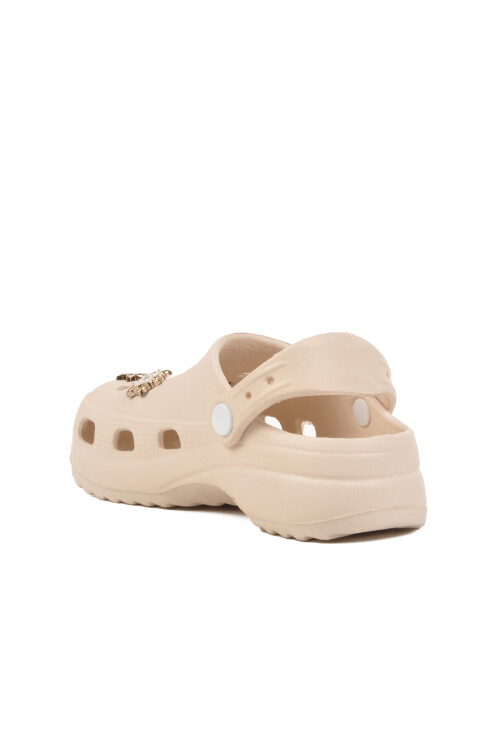 Ecru Lightweight Girls Sabo Slippers 205 F