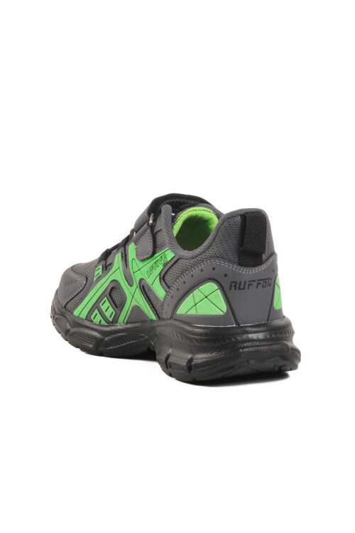 Smoke Green Velcro Mesh Lightweight Boys Sneakers Ruffon F