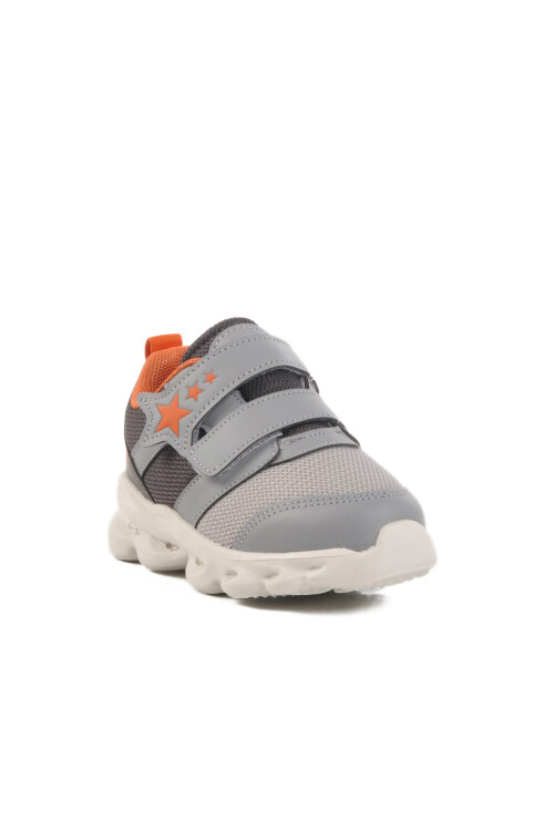 Gray Velcro Lightweight Unisex Childrens Sports Shoes Cayt B