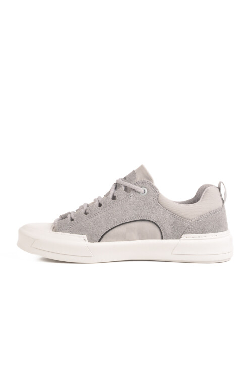 Gray Genuine Leather Mens Sneaker 23Corvet M