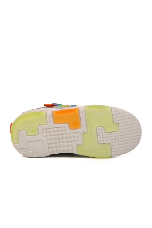 Gray Velcro Light Up Unisex Kids Sneakers Legos P