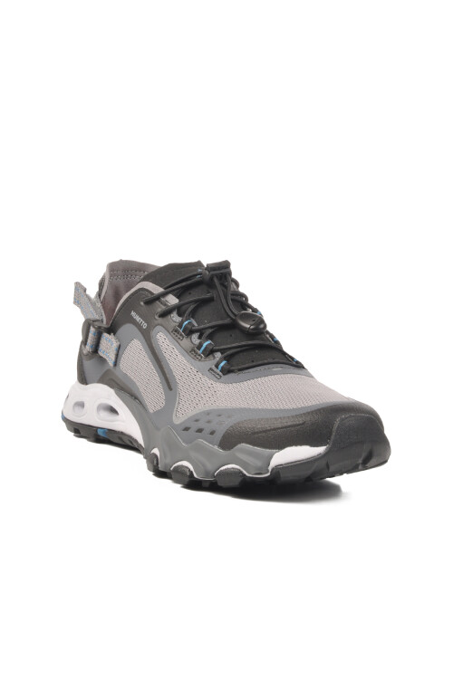 حذاء رياضي رجالي رمادي خفيف الوزن ومرن من الشبكة 660893A M