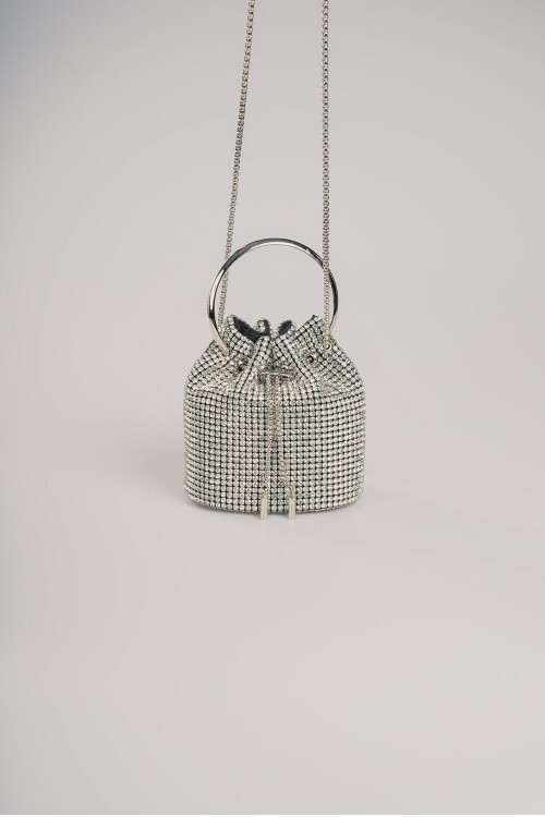 حقيبة كتف نسائية فضية 17761