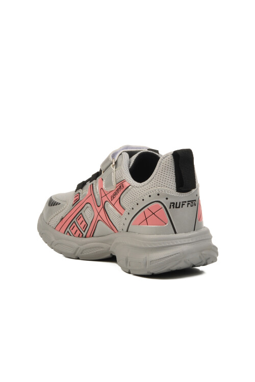 ايكمودحذاء رياضي خفيف الوزن للبنات من قماش شبكي فضي وردي اللون من Ruffon F