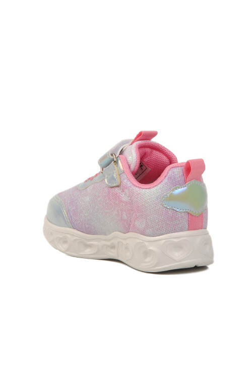 Silver Velcro Lighted Girls Sneakers Yuki B