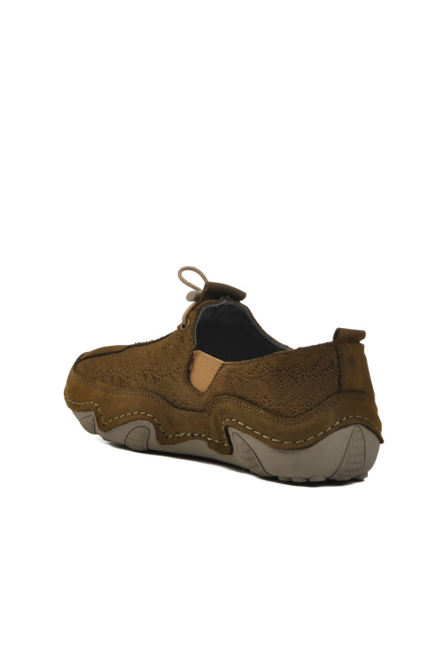 Khaki Genuine Leather Womens Casual Shoes 124-3 Z